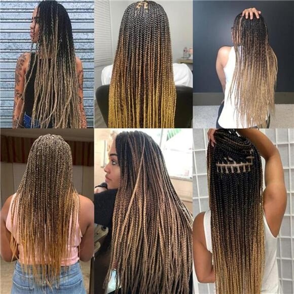 Liang Dian Pre Stretched Braiding Hair Ombre 30 Inch 8 Packs Synthetic Crochet - Picture 2 of 7